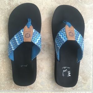 Yellow Box flip flops